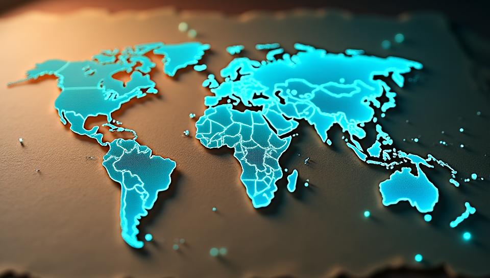 Ancienne carte du monde fusionnant avec une carte numérique moderne, représentant la fusion de la tradition et de l'innovation.